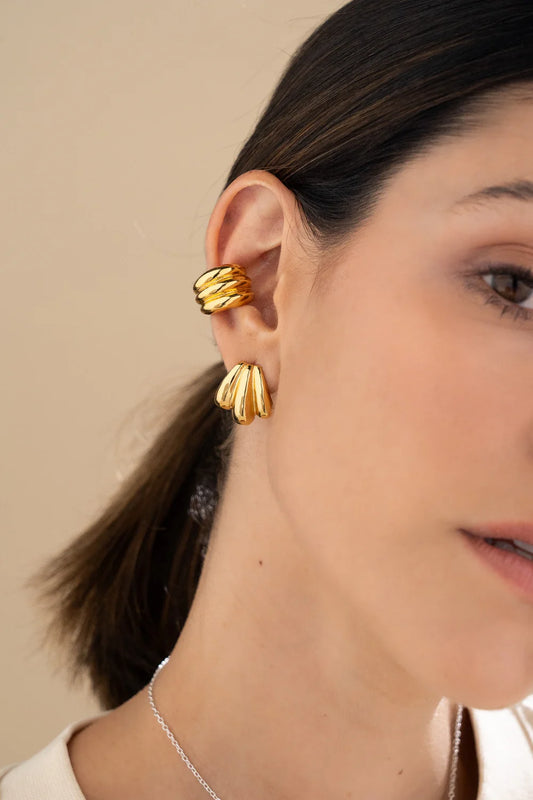 E - Candongas + Earcuff  (Dorado o Plata)